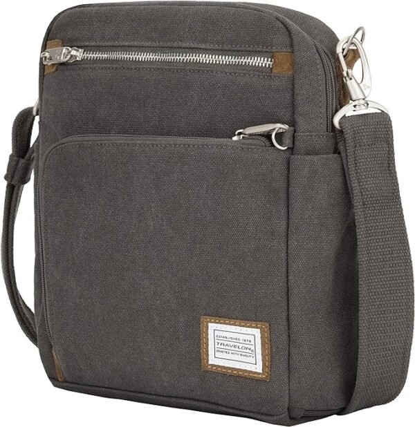 Travelon Anti-Theft Heritage Tour Bag, Pewter - 33074 540 9 x 11.5 x 3 - Image 2